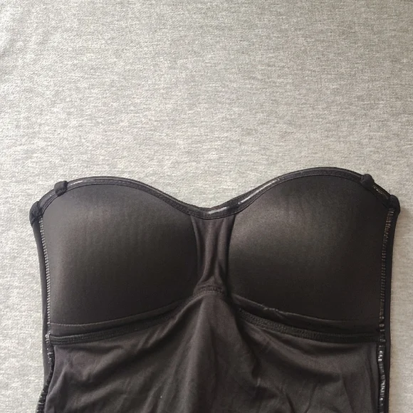 Black Strapless WOMENS ANNE COLE BEAUTIFUL SWIMSUIT SWIMWEAR ONE-PIECE SUIT - Picture 15 of 16